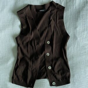 brown vest, xs/s